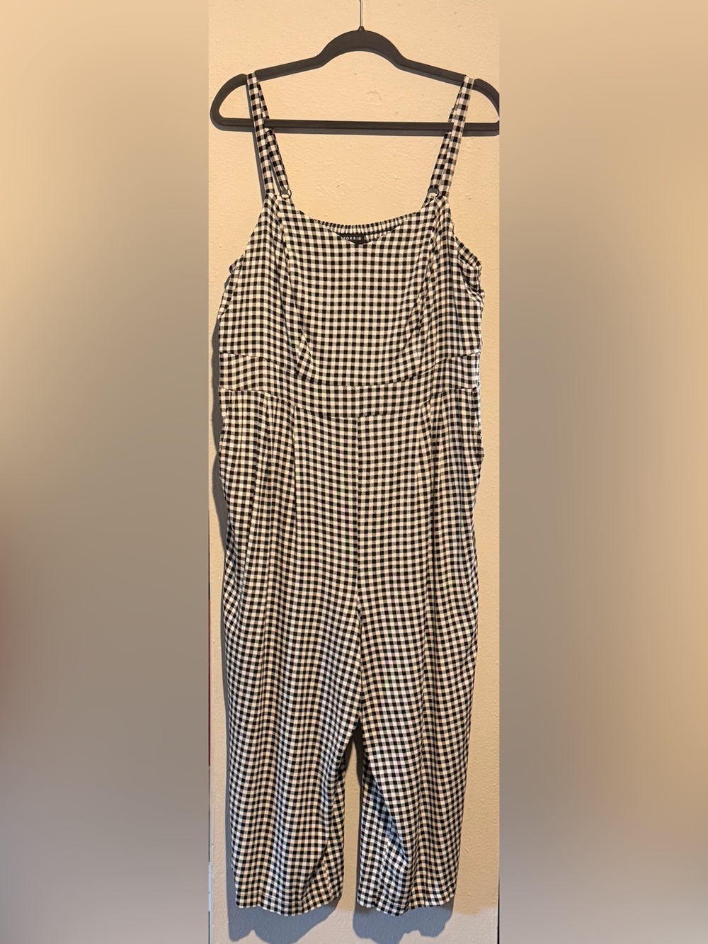 Torrid Black & White Gingham Jumpsuit